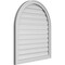Ekena Millwork Round Top Surface Mount PVC Gable Vent: Functional, w/ 2"W x 1-1/2"P Brickmould Frame, 30"W x 34"H GVPRT30X3402SF - alternate 5